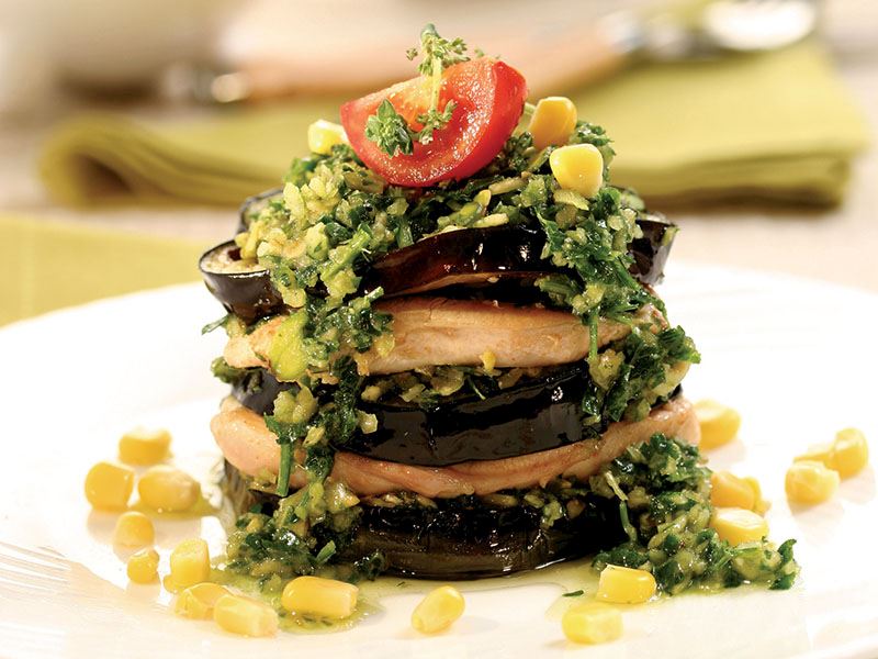 Patlıcanlı Kuleli Tavuk